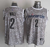 Washington Wizards #2 John Wall Gray City Luminous Stitched Jersey,baseball caps,new era cap wholesale,wholesale hats